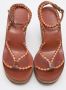 Miu Pre-owned Leather sandals Brown Dames - Thumbnail 3
