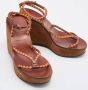 Miu Pre-owned Leather sandals Brown Dames - Thumbnail 4