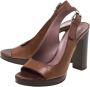 Miu Pre-owned Leather sandals Brown Dames - Thumbnail 3