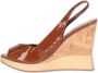 Miu Pre-owned Leather sandals Brown Dames - Thumbnail 2