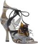 Miu Pre-owned Leather sandals Gray Dames - Thumbnail 3
