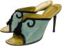 Miu Pre-owned Leather sandals Green Dames - Thumbnail 3