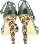 Miu Pre-owned Leather sandals Green Dames - Thumbnail 4