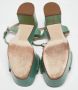 Miu Pre-owned Leather sandals Green Dames - Thumbnail 6