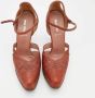 Miu Pre-owned Leather sandals Orange Dames - Thumbnail 3