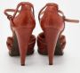 Miu Pre-owned Leather sandals Orange Dames - Thumbnail 5