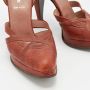 Miu Pre-owned Leather sandals Orange Dames - Thumbnail 7