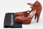 Miu Pre-owned Leather sandals Orange Dames - Thumbnail 9