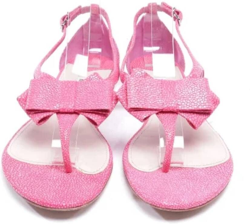 Miu Pre-owned Leather sandals Pink Dames
