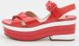 Miu Pre-owned Leather sandals Red Dames - Thumbnail 2