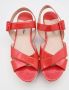 Miu Pre-owned Leather sandals Red Dames - Thumbnail 3