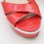 Miu Pre-owned Leather sandals Red Dames - Thumbnail 7