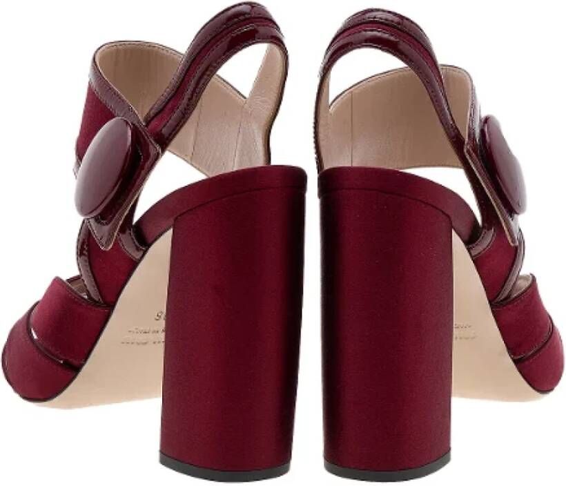 Miu Pre-owned Leather sandals Red Dames