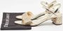 Miu Pre-owned Leather sandals Yellow Dames - Thumbnail 9