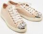 Miu Pre-owned Leather sneakers Beige Dames - Thumbnail 4