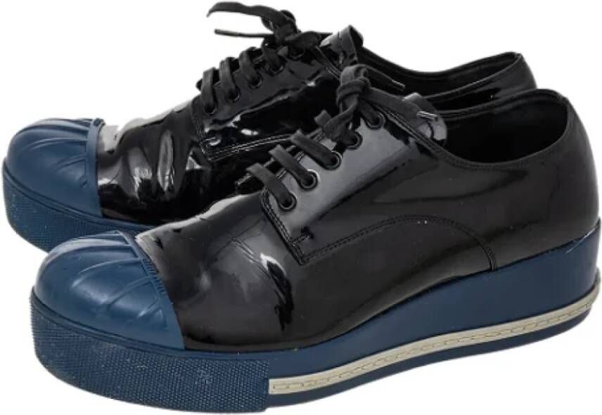 Miu Pre-owned Leather sneakers Black Dames