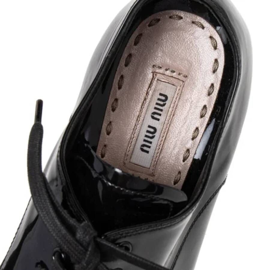 Miu Pre-owned Leather sneakers Black Dames