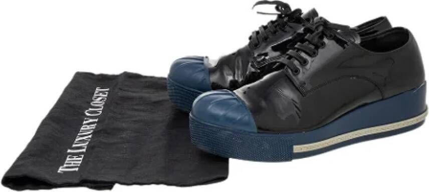 Miu Pre-owned Leather sneakers Black Dames