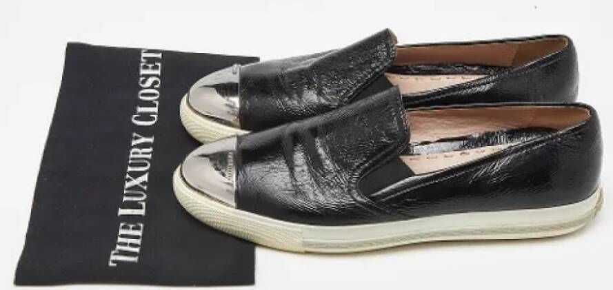Miu Pre-owned Leather sneakers Black Dames