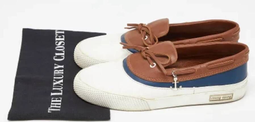 Miu Pre-owned Leather sneakers Multicolor Dames