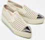 Miu Pre-owned Leather sneakers White Dames - Thumbnail 4