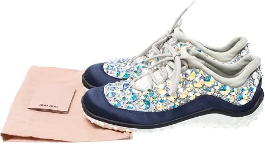 Miu Pre-owned Mesh sneakers Blue Dames