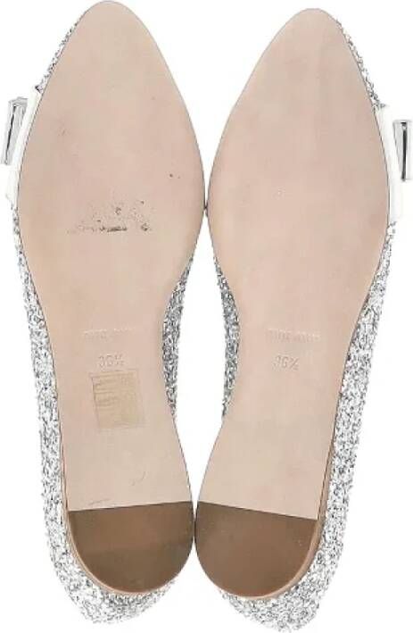 Miu Pre-owned Polyester flats Gray Dames