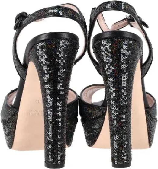 Miu Pre-owned Polyester heels Black Dames