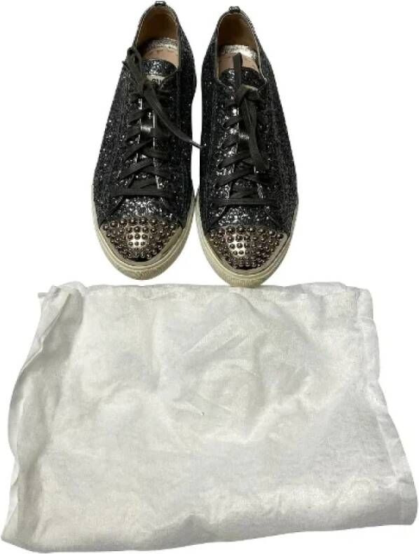 Miu Pre-owned Polyester sneakers Gray Dames
