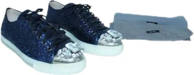 Miu Pre-owned Rubber sneakers Blue Dames