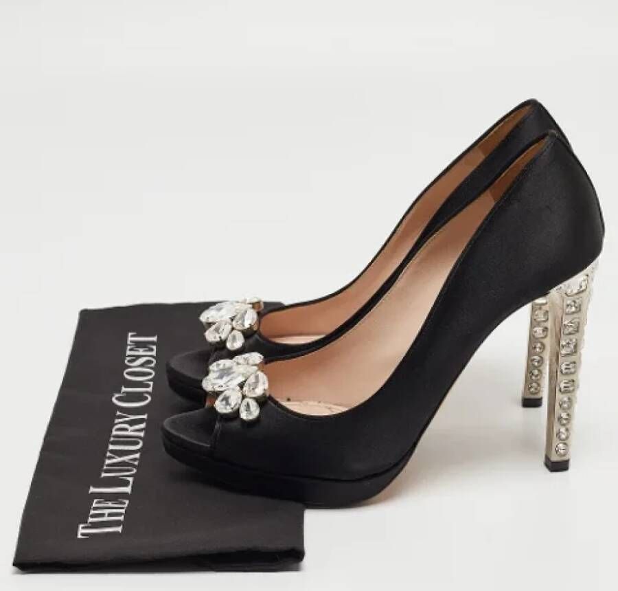 Miu Pre-owned Satin heels Black Dames