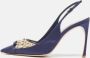 Miu Pre-owned Satin heels Blue Dames - Thumbnail 2