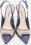 Miu Pre-owned Satin heels Blue Dames - Thumbnail 3