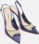 Miu Pre-owned Satin heels Blue Dames - Thumbnail 4