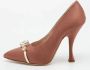 Miu Pre-owned Satin heels Brown Dames - Thumbnail 2