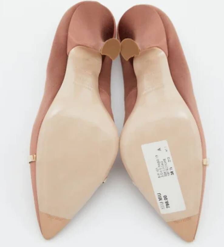 Miu Pre-owned Satin heels Brown Dames