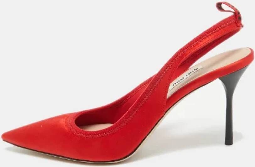 Miu Pre-owned Satin heels Red Dames