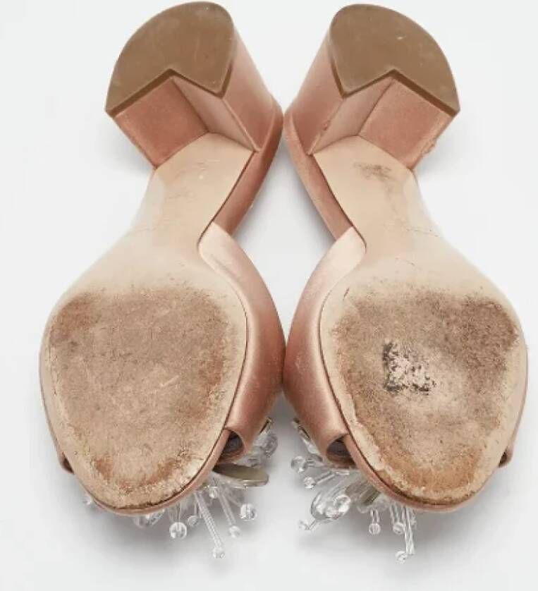 Miu Pre-owned Satin sandals Pink Dames