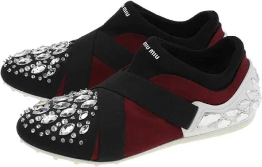 Miu Pre-owned Satin sneakers Black Dames