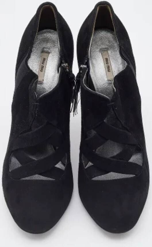 Miu Pre-owned Suede boots Black Dames