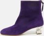 Miu Pre-owned Suede boots Purple Dames - Thumbnail 2