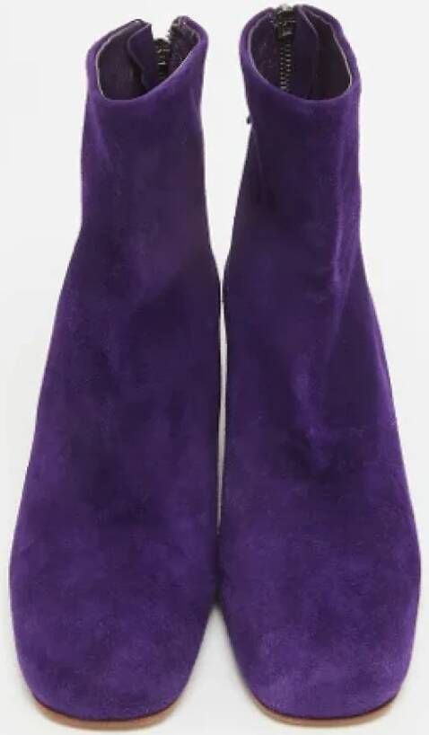 Miu Pre-owned Suede boots Purple Dames