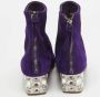 Miu Pre-owned Suede boots Purple Dames - Thumbnail 5