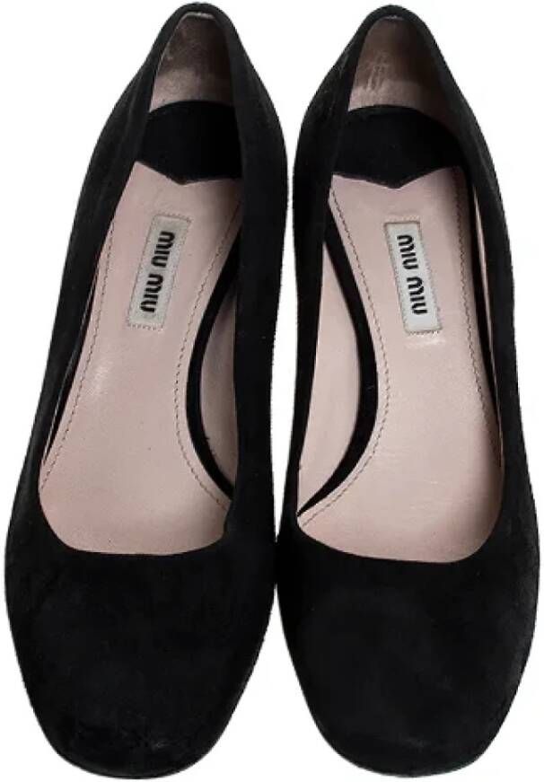 Miu Pre-owned Suede heels Black Dames