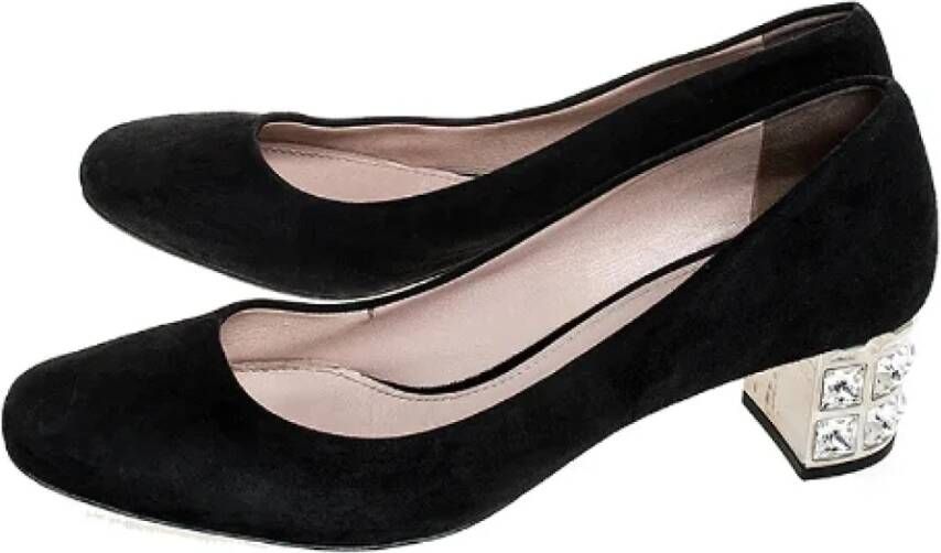 Miu Pre-owned Suede heels Black Dames