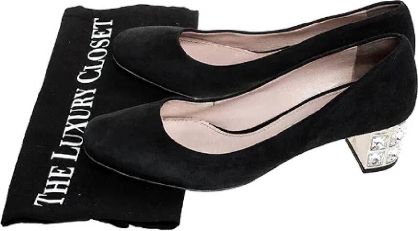 Miu Pre-owned Suede heels Black Dames