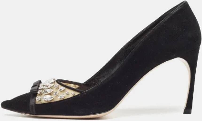 Miu Pre-owned Suede heels Black Dames