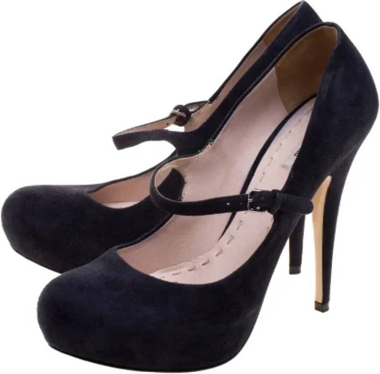 Miu Pre-owned Suede heels Blue Dames