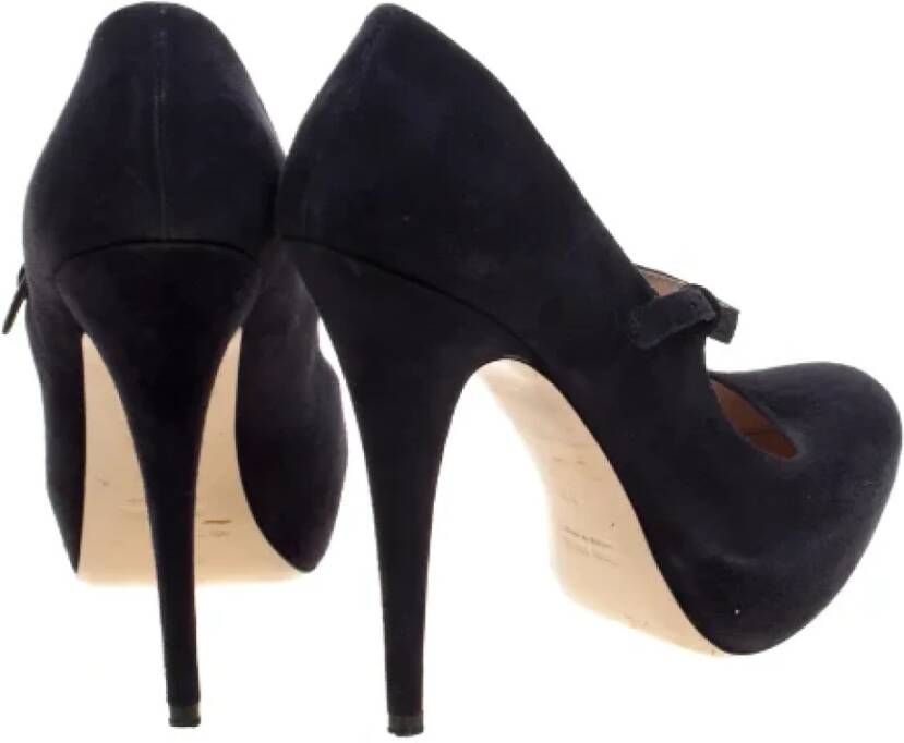 Miu Pre-owned Suede heels Blue Dames