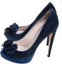 Miu Pre-owned Suede heels Blue Dames - Thumbnail 3